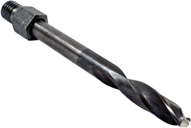 #1HSLO High Speed Steel, Long Length 1/4-28 Threaded Shank Adapter Drills, Size: #1, NAS965-B