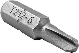 T212-6 1/4'' Hex Insert Bit for #6 Torq-Set Recess