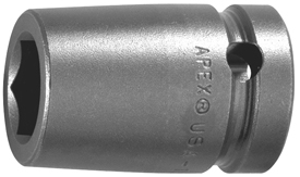 16MM15-D Apex 16mm 12-Point Metric Standard Socket, 1/2'' Square Drive