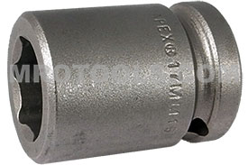 17MM15 Apex 17mm Metric Standard Socket, 1/2'' Square Drive