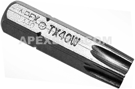 440-TX-40-W Apex 1/4'' Torx Hex Insert Bits, Torxalign