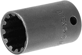 CMS-1508 Apex #8 Long Spline Impact Socket, 1/4'' Square Drive