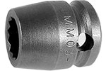10MM03-D Apex 10mm 12-Point Metric Short Socket, 3/8'' Square Drive