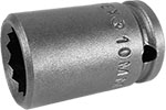 10MM11-D Apex 10mm 12-Point Metric Standard Socket, 1/4'' Square Drive
