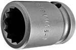 19MM03-D Apex 19mm 12-Point Metric Short Socket, 3/8'' Square Drive