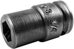 M1P08 Apex 1/4'' Magnetic Standard Socket, For Sheet Metal Screw, Self-Drilling And Tapping Screws, 1/4'' Square Drive