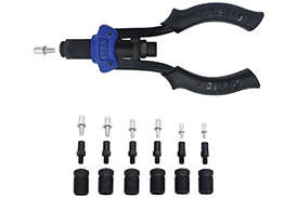 1455 Astro Pneumatic Hand Rivet Stud Setter Kit  Metric & SAE W/ Rivet Studs