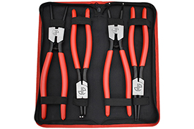 Astro Pneumatic 94222 13" 4-Piece Large Internal/External Snap Ring Pliers – Chrome Vanadium, 0.90" Tip, Straight & 90° Bent