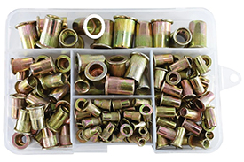 RN120 Astro Pneumatic Steel Riven SAE Nut 120PC Assortment