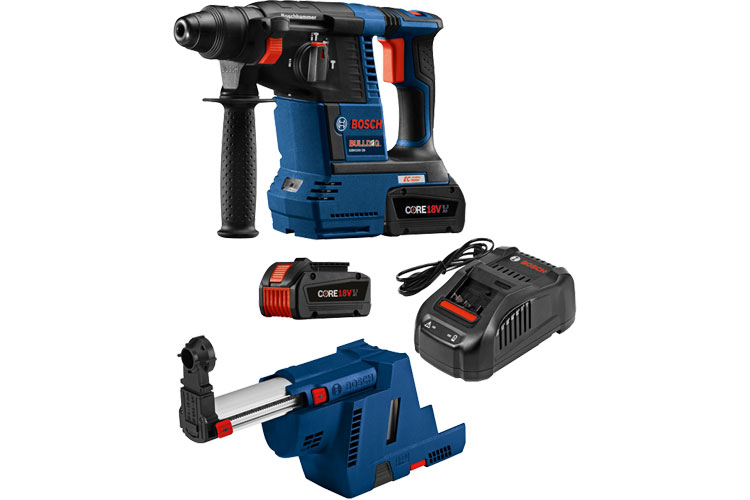 BOSCH GBH18V-26K24GDE 18V EC Brushless SDS-plus Bulldog 1'' Rotary ...