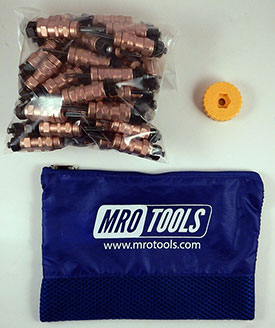 MRO Tools KHN1S50-1/8 Standard Hex-Nut Cleco Fasteners 50 Piece Kit w/ HBHT Tool & Carry Bag
