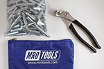 MRO Tools K1S50-3/32 Standard Plier Operated Cleco Fasteners 50 Piece Kit w/ Cleco Pliers & Carry Bag