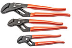 RT200SET3-05 Crescent 3PC Straight Jaw Dipped Handle Tongue and Groove Plier Set 7'', 10'' & 12''