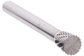 Omega Technologies SN2 Inverted Cone Double Cut Solid Carbide Bur, 3/8'' x 3/8''