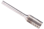Omega Technologies SB3NF Cylindrical (End-Cut) Aluminum & Non-Ferrous Double Cut Solid Carbide Bur, 3/8'' x 3/4''