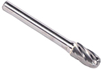 Omega Technologies SC3NF Cylindrical (Radius End) Aluminum & Non-Ferrous Double Cut Solid Carbide Bur, 3/8'' x 3/4''