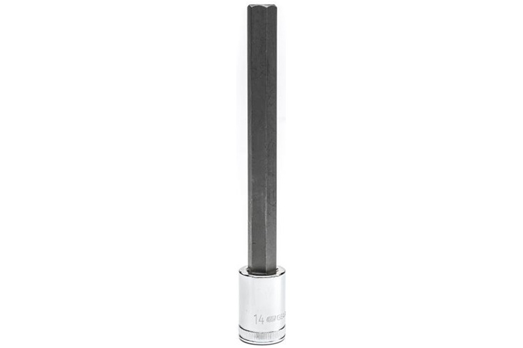GEARWRENCH 1/2" Drive Long Hex Bit Socket – 14mm (82583), S2 Steel, Heat-Treated, SAE & Metric Marked