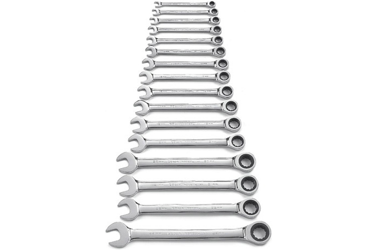 9416 GearWrench 16PC 72-Tooth 12 Point Ratcheting Combination Metric ...