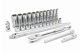 80692 GearWrench 3/8'' Drive 12 Point Standard & Deep Metric Mechanics 29PC Tool Set