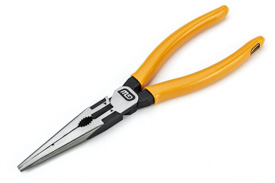 82177 GearWrench 8'' Pitbull Dipped Handle Long Nose Pliers