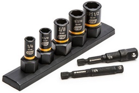 83911 GearWrench 7 Pc. 1/4'' & 3/8'' Drive SAE Bolt Biter Impact Extraction Socket Set
