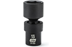 84168 GearWrench 1/4'' Drive 6 Point Standard Universal Impact Metric Socket 13mm