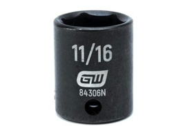 84306N GearWrench 3/8'' Drive 6 Point Standard Impact SAE Socket 11/16''