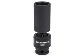 84384N GearWrench 3/8'' Drive 6 Point Deep Universal Impact Metric Socket 18mm