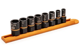 84782 GearWrench 8 Pc. 1/4'' & 3/8'' Drive Bolt Biter Impact Extraction Socket Set