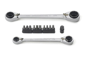 85200 GearWrench 13PC 72-Tooth 12 Point QuadBox Reversible Ratcheting SAE Wrench Bit Set