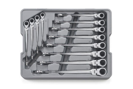 85288 GearWrench 12PC 72-Tooth 12 Point XL X-Beam Flex Head Ratcheting Metric Combination Wrench Set