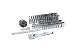 80301 GearWrench 1/4'' Drive 12 Point Standard & Deep SAE/Metric Mechanics 51PC Tool Set