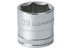 80330 GearWrench 3/8'' Drive 6 Point Standard Metric Socket 20mm