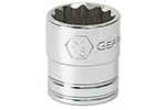 80496 GearWrench 3/8'' Drive 12 Point Standard SAE Socket 1/4''