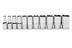 80555S-06 GearWrench 11PC 3/8'' Drive 6 Point Mid Length SAE Socket Set