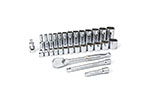80568 GearWrench 3/8'' Drive 12 Point Standard & Deep SAE Mechanics 30PC Tool Set