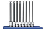 80573 GearWrench 8PC 3/8'' Drive Long Ball End Hex Bit Metric Socket Set