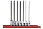 80574 GearWrench 7PC 3/8'' Drive Long Ball End Hex Bit SAE Socket Set