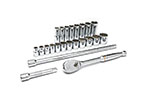80707 GearWrench 1/2'' Drive 6 Point Standard & Deep SAE Mechanics 23PC Tool Set