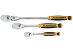 81203T GearWrench 3 Pc. 1/4'' & 3/8'' Drive 90-Tooth Dual Material Teardrop Ratchet Set