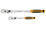 81275T GearWrench 2 Pc. 1/4'' & 3/8'' Drive 90-Tooth Dual Material Locking Flex Head Teardrop Ratchet Set