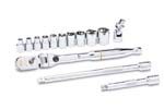 81391 GearWrench 14PC 1/4'' Drive 120XP Locking Flex Head Ratchet and 6 Point SAE Stubby Socket Mechanics Tool Set