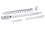 81392 GearWrench 18PC 3/8'' Drive 120XP Locking Flex Head Ratchet and 6 Point Metric Stubby Socket Mechanics Tool Set