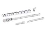 81393 GearWrench 16PC 3/8'' Drive 120XP Locking Flex Head Ratchet and 6 Point SAE Stubby Socket Mechanics Tool Set