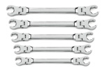 81910 GearWrench 5PC Flex Head Flare Nut SAE Wrench Set