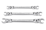 81914 GearWrench 3PC Flex Head Flare Nut SAE Wrench Set