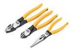 82202-06 GearWrench 3PC PITBULL Dipped Handle Electrician's Plier Set