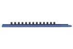 83106D GearWrench 1/4'' Drive 9'' Blue Socket Rail Includes 13 Clips