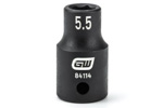 84114 GearWrench 1/4'' Drive 6 Point Standard Impact Metric Socket 5.5mm