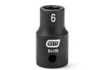84115 GearWrench 1/4'' Drive 6 Point Standard Impact Metric Socket 6mm